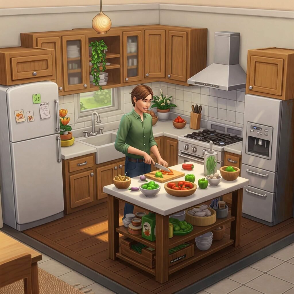 Sim customizing cozy home