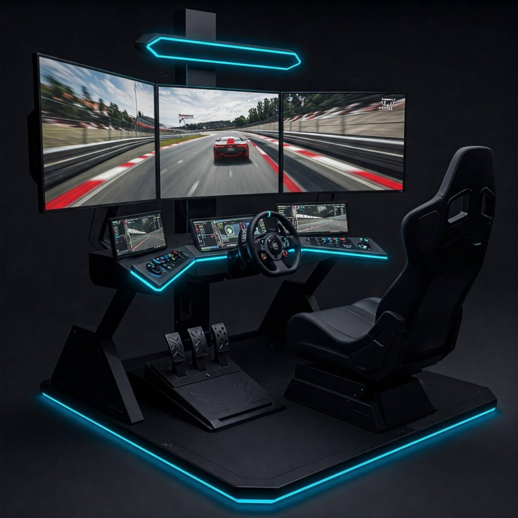 Sim racing cockpit setup