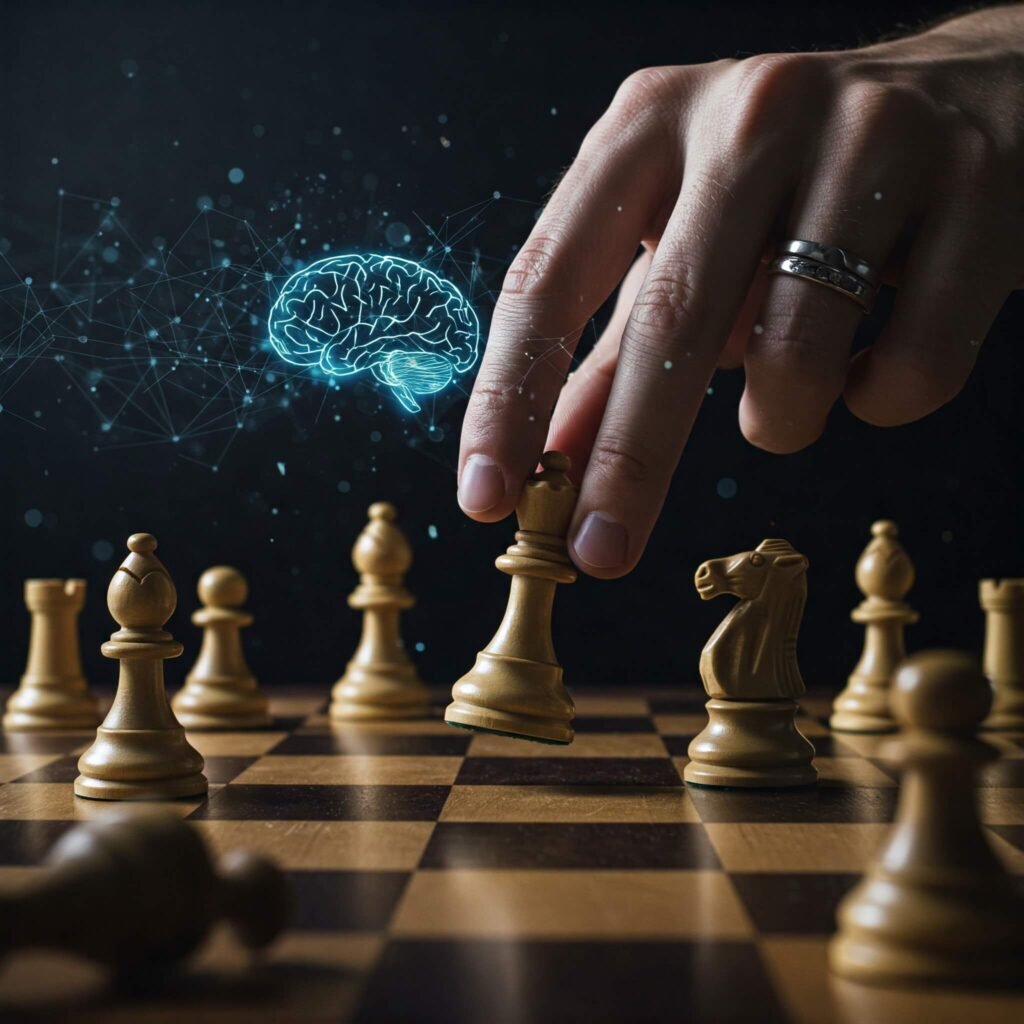 chessboard mid-game,
