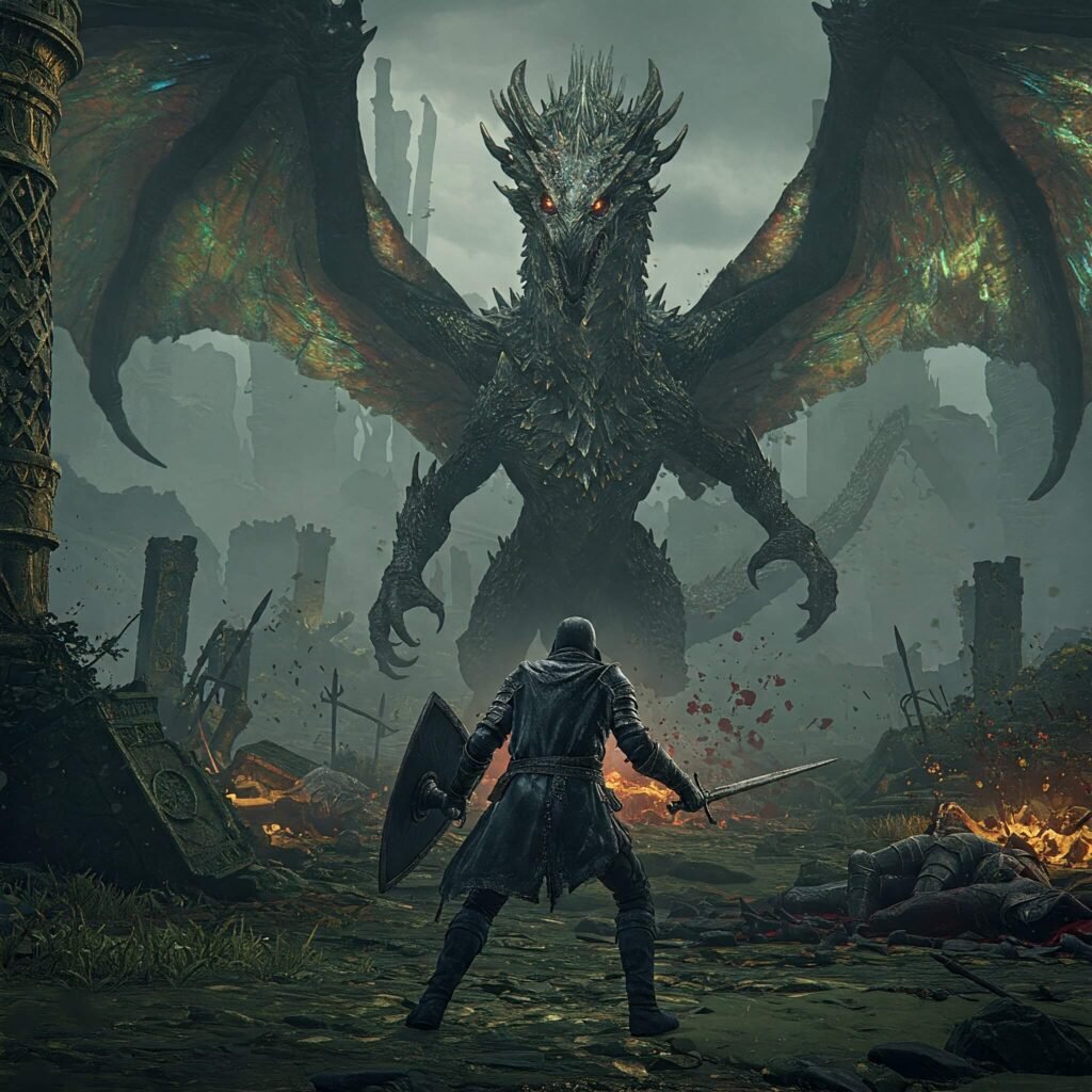 Epic boss battle in Elden Ring