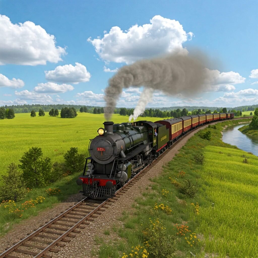 Train simulator countryside rail journey