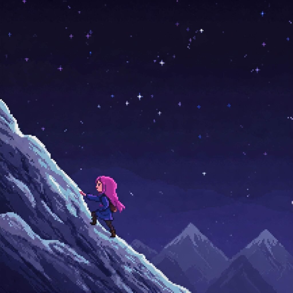 A moody scene from Celeste