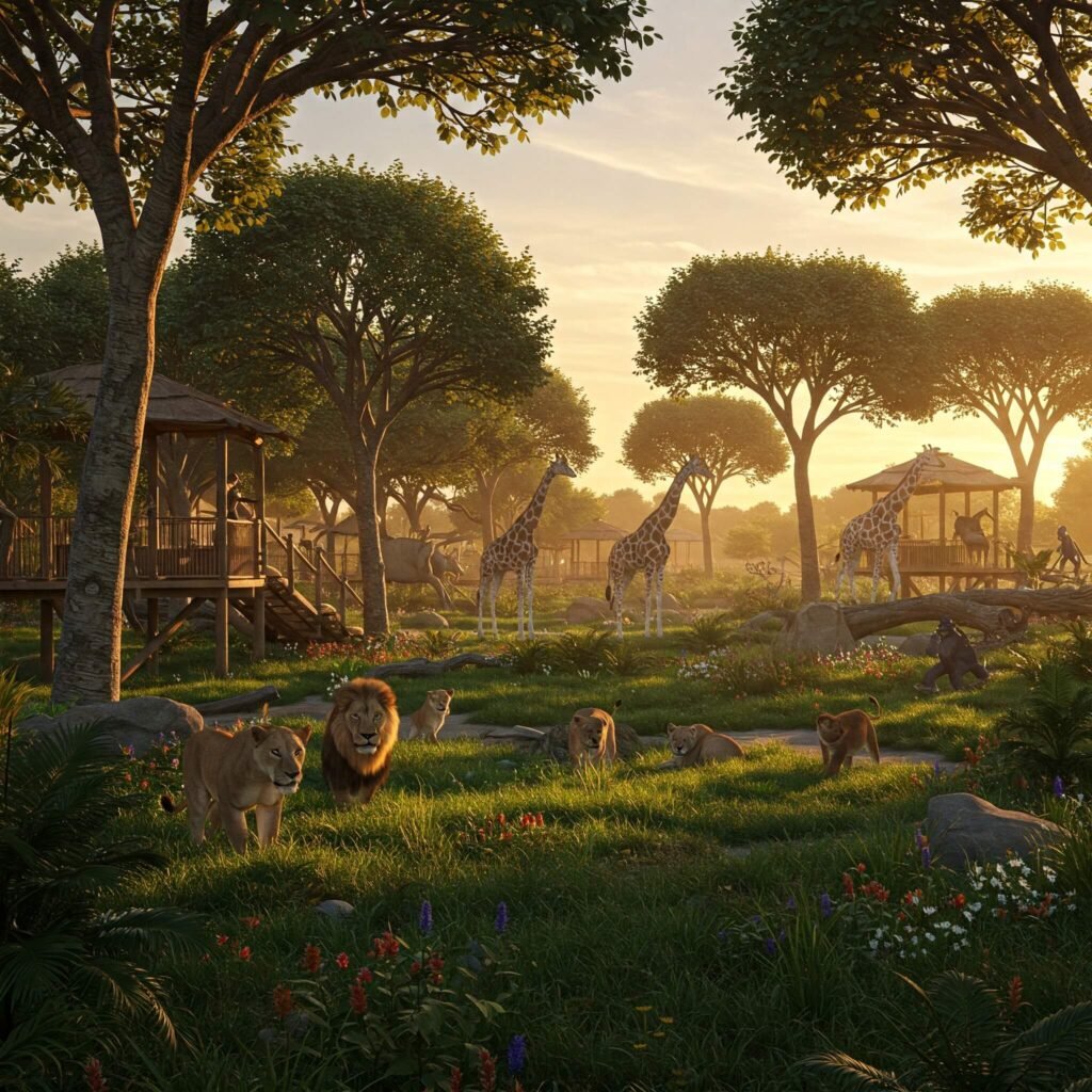 Planet Zoo wildlife habitat