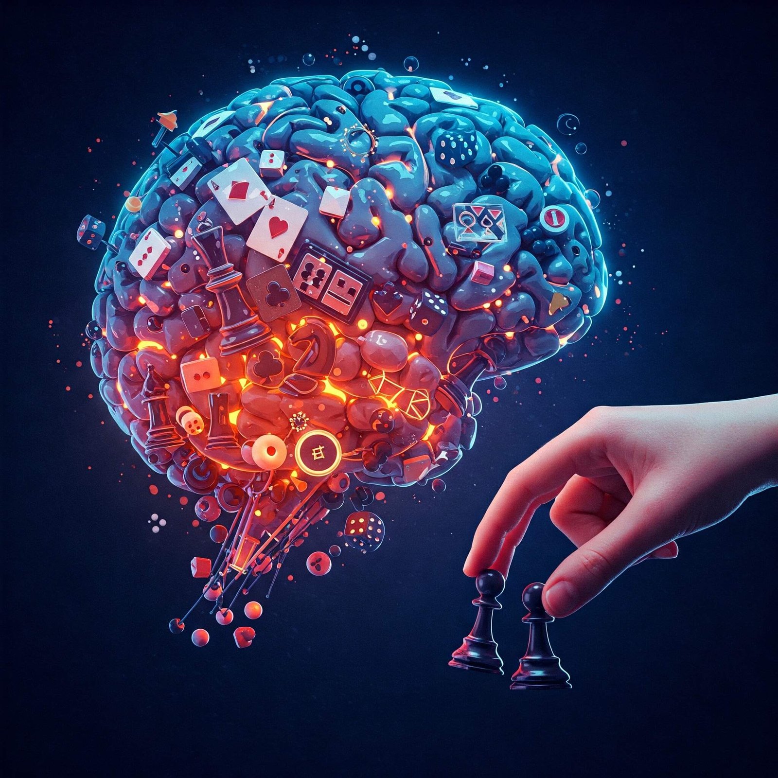 brain composed of interconnected game elements