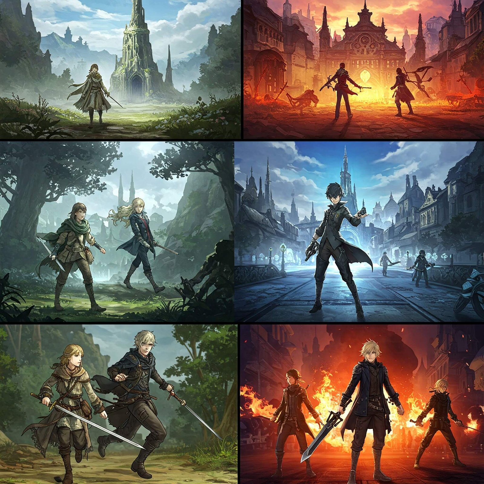 Collage of top console action RPGs featuring Elden Ring