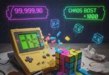 The Evolution of Puzzle Games: From Tetris to Today Retro gaming chaos on a desk.